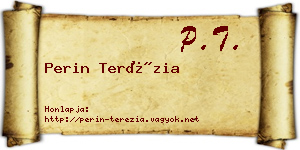 Perin Terézia névjegykártya